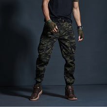 Load image into Gallery viewer, High Quality Khaki Casual Pants Men Military Tactical Joggers Camouflage Cargo Pants Multi-Pocket Fashions Black Army Trousers
