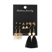Load image into Gallery viewer, FNIO Women's Earrings Set Pearl Earrings For Women Bohemian Fashion Jewelry 2020 Geometric Crystal Heart Stud Earrings
