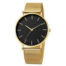Load image into Gallery viewer, Minimalist Men Fashion Ultra Thin Watches Simple Men Business Stainless Steel Mesh Belt Quartz Watch Relogio Masculino