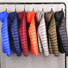 Load image into Gallery viewer, Men's All-Season Ultra Lightweight Packable Down Jacket Water and Wind-Resistant Breathable Coat Big Size Men Hoodies Jackets