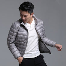 Load image into Gallery viewer, Men's All-Season Ultra Lightweight Packable Down Jacket Water and Wind-Resistant Breathable Coat Big Size Men Hoodies Jackets