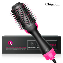 Load image into Gallery viewer, 1000W Hair Dryer Hot Air Brush Styler and Volumizer Hair Straightener Curler Comb Roller One Step Electric Ion Blow Dryer Brush