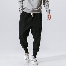 Load image into Gallery viewer, Chinese Style Harem Pants Men Streetwear Casual Joggers Mens Pants Cotton Linen Sweatpants Ankle-length Men Trousers M-5XL