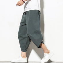 Load image into Gallery viewer, Dropshipping Summer Cotton Harem Pants Men Casual Hip Hop Trousers Cross Bloomers Calf-Length Pants Joggers Streetwear