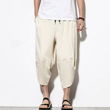 Load image into Gallery viewer, Dropshipping Summer Cotton Harem Pants Men Casual Hip Hop Trousers Cross Bloomers Calf-Length Pants Joggers Streetwear