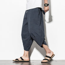 Load image into Gallery viewer, Dropshipping Summer Cotton Harem Pants Men Casual Hip Hop Trousers Cross Bloomers Calf-Length Pants Joggers Streetwear