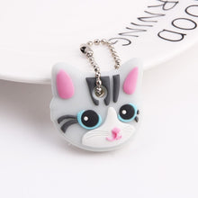 Load image into Gallery viewer, Cute Cartoon Keychain Silicone Cat Dog Protective Key Case Cover for Key Control Dust Cap Holder Gift Women Key Chain