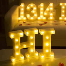 Load image into Gallery viewer, Decorative Letters Alphabet Letter LED Lights Luminous Number Lamp Decoration Battery Night Light Party Baby Bedroom Decoration