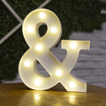 Load image into Gallery viewer, Decorative Letters Alphabet Letter LED Lights Luminous Number Lamp Decoration Battery Night Light Party Baby Bedroom Decoration