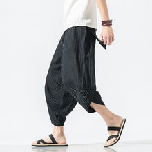 Load image into Gallery viewer, Dropshipping Summer Cotton Harem Pants Men Casual Hip Hop Trousers Cross Bloomers Calf-Length Pants Joggers Streetwear
