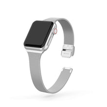 Load image into Gallery viewer, Slim Watch Band for Apple Watch SE 6/5/4 40MM 44MM Metal Bracelet Loop Strap for iWatch Series 3/2/1 38MM 40MM Wrist Watchband