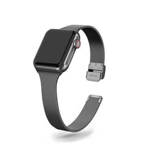 Load image into Gallery viewer, Slim Watch Band for Apple Watch SE 6/5/4 40MM 44MM Metal Bracelet Loop Strap for iWatch Series 3/2/1 38MM 40MM Wrist Watchband