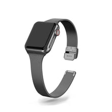 Load image into Gallery viewer, Slim Watch Band for Apple Watch SE 6/5/4 40MM 44MM Metal Bracelet Loop Strap for iWatch Series 3/2/1 38MM 40MM Wrist Watchband