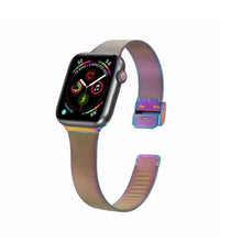 Load image into Gallery viewer, Slim Watch Band for Apple Watch SE 6/5/4 40MM 44MM Metal Bracelet Loop Strap for iWatch Series 3/2/1 38MM 40MM Wrist Watchband