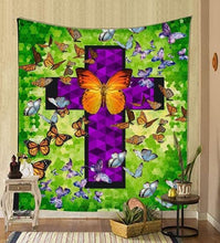 Load image into Gallery viewer, Nordic psychedelic hanging fabric background wall covering home decoration wall blanket tapestry bedroom wall hanging 95*73cm