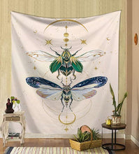 Load image into Gallery viewer, Nordic psychedelic hanging fabric background wall covering home decoration wall blanket tapestry bedroom wall hanging 95*73cm