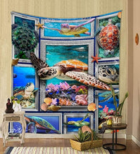 Load image into Gallery viewer, Nordic psychedelic hanging fabric background wall covering home decoration wall blanket tapestry bedroom wall hanging 95*73cm