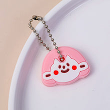 Load image into Gallery viewer, Cute Cartoon Keychain Silicone Cat Dog Protective Key Case Cover for Key Control Dust Cap Holder Gift Women Key Chain