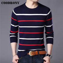 Load image into Gallery viewer, COODRONY Brand Sweater Men Fashion Casual Striped O-Neck Pull Homme Spring Autumn Cotton Knitwear Pullover Clothing Jersey C1003