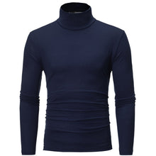 Load image into Gallery viewer, turtleneck for men Solid colour slim elastic thin pullover men Spring Autumn turtleneck men knitting brand sweater men