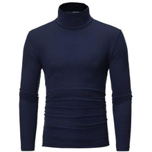 Load image into Gallery viewer, turtleneck for men Solid colour slim elastic thin pullover men Spring Autumn turtleneck men knitting brand sweater men