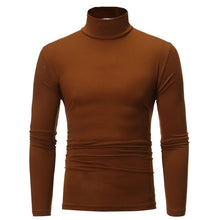 Load image into Gallery viewer, turtleneck for men Solid colour slim elastic thin pullover men Spring Autumn turtleneck men knitting brand sweater men