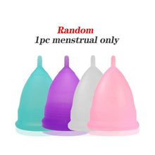 Load image into Gallery viewer, Medical Silicone Menstrual Cup Foldable Silicone Cup for Clean Menstrual Period Cup Lady Menstrual collector & Face cleab brush