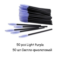Load image into Gallery viewer, Disposable Eyelash Brush 25/50 Pcs Crystal Eye Brush Diamond Handle Mini Mascara Wands Brush Eyelash Extension Makeup Brush Set