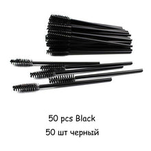 Load image into Gallery viewer, Disposable Eyelash Brush 25/50 Pcs Crystal Eye Brush Diamond Handle Mini Mascara Wands Brush Eyelash Extension Makeup Brush Set