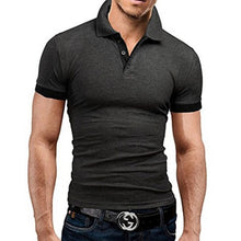 Load image into Gallery viewer, Covrlge Polo Shirt Men Summer Stritching Men's Shorts Sleeve Polo Business Clothes Luxury Men Tee Shirt Brand Polos MTP129