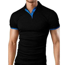 Load image into Gallery viewer, Covrlge Polo Shirt Men Summer Stritching Men's Shorts Sleeve Polo Business Clothes Luxury Men Tee Shirt Brand Polos MTP129