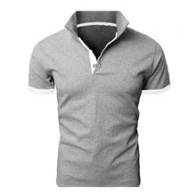 Load image into Gallery viewer, Covrlge Polo Shirt Men Summer Stritching Men's Shorts Sleeve Polo Business Clothes Luxury Men Tee Shirt Brand Polos MTP129