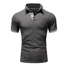 Load image into Gallery viewer, Covrlge Polo Shirt Men Summer Stritching Men's Shorts Sleeve Polo Business Clothes Luxury Men Tee Shirt Brand Polos MTP129