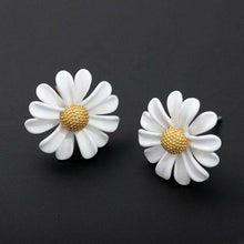 Load image into Gallery viewer, Korean Style Cute Small Daisy Flower Stud Earrings For Women Girls Sweet Statement Asymmetrical Earring Party Jewelry Gifts