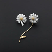 Load image into Gallery viewer, Korean Style Cute Small Daisy Flower Stud Earrings For Women Girls Sweet Statement Asymmetrical Earring Party Jewelry Gifts