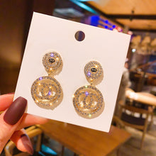 Load image into Gallery viewer, Women's Geometric Drop Earrings 2021 New Round Pendant Earrings Party Jewelry Gift Golden Fashion Trend Fashion Stud Earrings