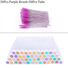 Load image into Gallery viewer, Reusable Eyebrow Brush Tube Disposable Eyelash Brush Eyebrow Brush Replaceable Dust-proof Sparkling Broken Diamond Makeup Brush