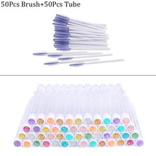 Load image into Gallery viewer, Reusable Eyebrow Brush Tube Disposable Eyelash Brush Eyebrow Brush Replaceable Dust-proof Sparkling Broken Diamond Makeup Brush