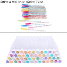 Load image into Gallery viewer, Reusable Eyebrow Brush Tube Disposable Eyelash Brush Eyebrow Brush Replaceable Dust-proof Sparkling Broken Diamond Makeup Brush