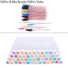Load image into Gallery viewer, Reusable Eyebrow Brush Tube Disposable Eyelash Brush Eyebrow Brush Replaceable Dust-proof Sparkling Broken Diamond Makeup Brush