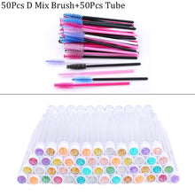 Load image into Gallery viewer, Reusable Eyebrow Brush Tube Disposable Eyelash Brush Eyebrow Brush Replaceable Dust-proof Sparkling Broken Diamond Makeup Brush