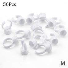 Load image into Gallery viewer, Wholesale 50/100Pcs Disposable Eyelash Extension Glue Rings,Eyelash Extension Glue Holder Holder glue container Tattoo Pigment