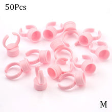 Load image into Gallery viewer, Wholesale 50/100Pcs Disposable Eyelash Extension Glue Rings,Eyelash Extension Glue Holder Holder glue container Tattoo Pigment