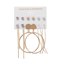 Load image into Gallery viewer, 6Pairs Punk Hoop Earrings Set Big Circle Earrings Jewelry for Women Girls Steampunk Ear Clip Punk Style Earring Ear Ring