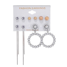 Load image into Gallery viewer, 6Pairs Punk Hoop Earrings Set Big Circle Earrings Jewelry for Women Girls Steampunk Ear Clip Punk Style Earring Ear Ring