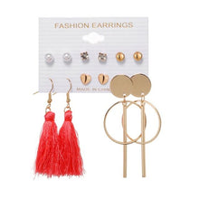 Load image into Gallery viewer, 6Pairs Punk Hoop Earrings Set Big Circle Earrings Jewelry for Women Girls Steampunk Ear Clip Punk Style Earring Ear Ring