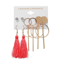 Load image into Gallery viewer, 6Pairs Punk Hoop Earrings Set Big Circle Earrings Jewelry for Women Girls Steampunk Ear Clip Punk Style Earring Ear Ring