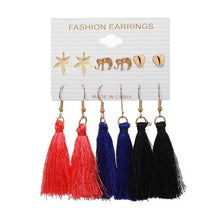 Load image into Gallery viewer, 6Pairs Punk Hoop Earrings Set Big Circle Earrings Jewelry for Women Girls Steampunk Ear Clip Punk Style Earring Ear Ring