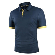 Load image into Gallery viewer, KB Men Polo Men Shirt Short Sleeve Polo Shirt Contrast Color Polo New Clothing Summer Streetwear Casual Fashion Men tops
