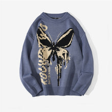 Load image into Gallery viewer, Hip Hop Knitwear Mens Sweaters 2020 Harajuku Fashion Butterfly Male Loose Tops Casual Streetwear Pullover Sweaters